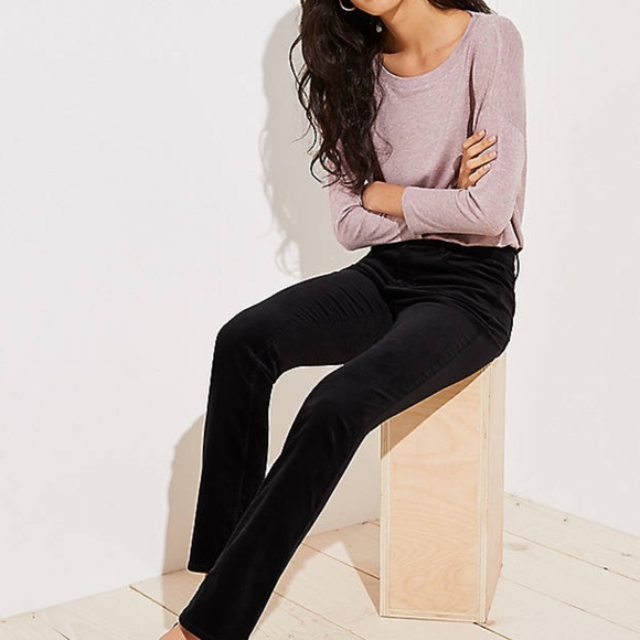 LOFT Pants - LOFT Black Corduroy Modern Straight Pants NWOT
